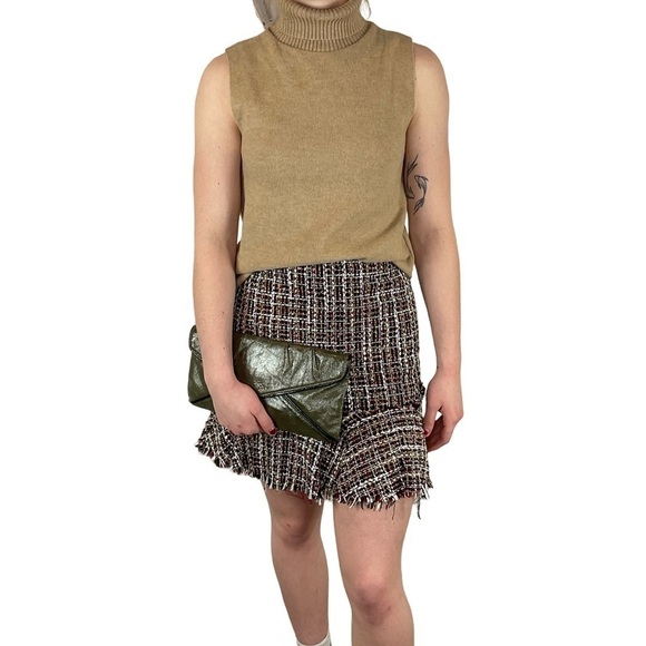 Mi Ami adorable tweed skirt with fit and flare style - Picture 1 of 7